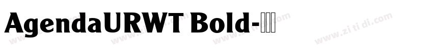 AgendaURWT Bold字体转换